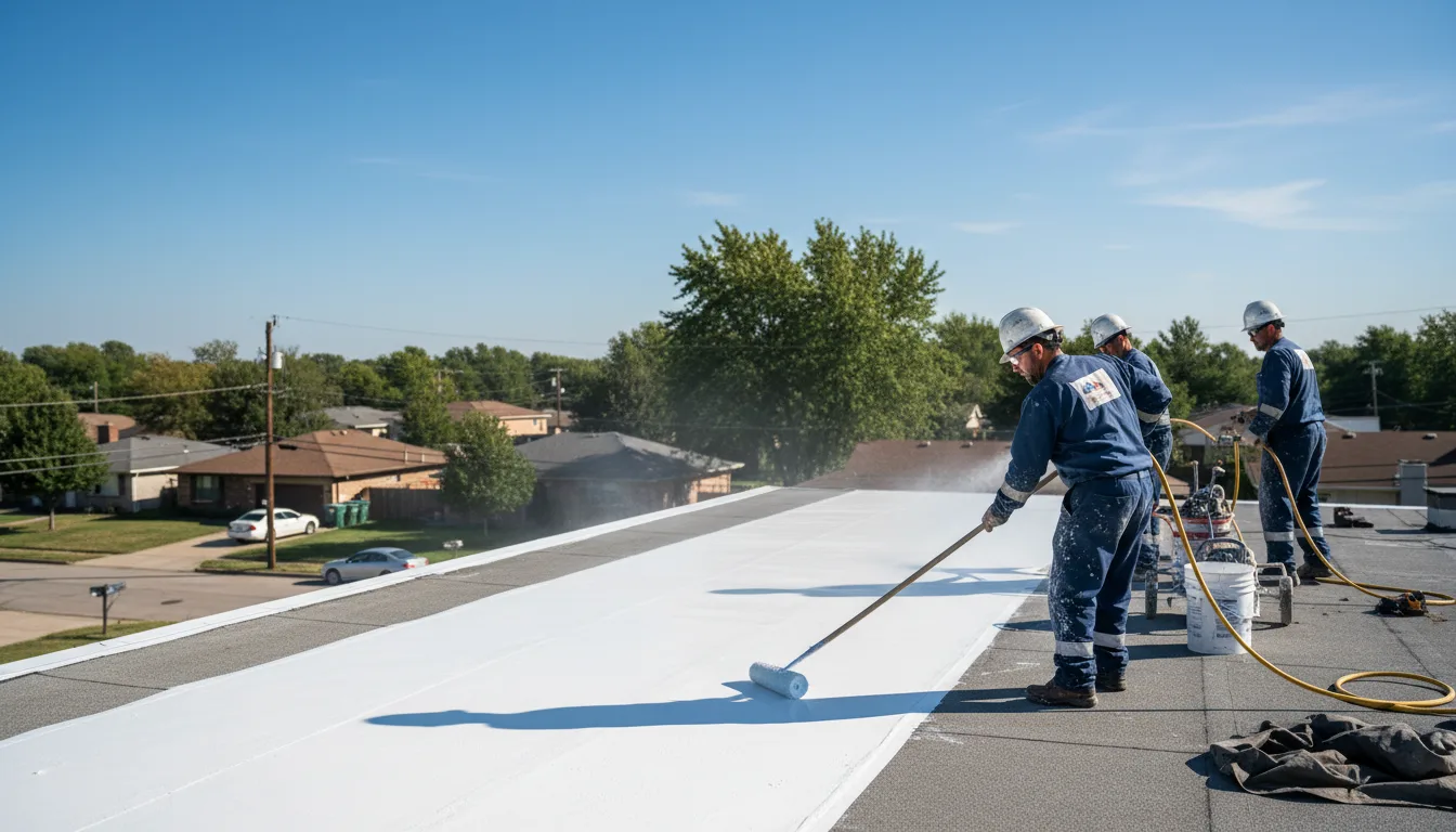 Commercial roof coating in Piper City, IL near me